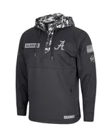 Men's Charcoal Alabama Crimson Tide Oht Military-Inspired Appreciation Digi Camo Quarter-Zip Hoodie