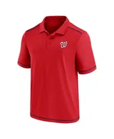 Men's Red Washington Nationals Primary Team Logo Polo Shirt