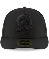 Men's Black Tampa Bay Buccaneers Historic Logo Black on Black Low Profile 59FIFTY Ii Fitted Hat