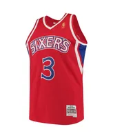 Men's Allen Iverson Red Philadelphia 76ers 1996-97 Hardwood Classics Swingman Jersey