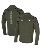 Men's Olive Navy Midshipmen Freedom Full-Zip Fleece Jacket