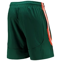 Adidas Men's Green Miami Hurricanes Swingman Basketball Aeroready Shorts