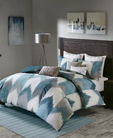 Ink+Ivy Alpine Chevron Stripe Reversible Comforter Set, Full/Queen