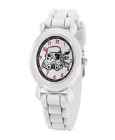 ewatchfactory Boy's Disney Star Wars Plastic White Silicone Strap Watch 32mm