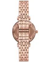 Emporio Armani Women's Rose Gold-Tone Stainless Steel Bracelet Watch 32mm