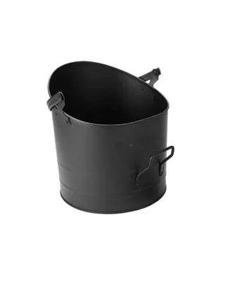 Mind Reader Large Fireplace Bucket with Handle, 11.25"