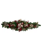52" Berries and Bows Unlit Artificial Christmas Swag