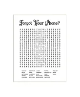 Stupell Industries Phone Crossword Puzzle Bathroom Word Design Wall Plaque Art, 13" x 19" - Multi