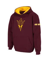 Big Boys Maroon Arizona State Sun Devils Logo Pullover Hoodie