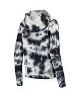 Women's Black Las Vegas Raiders Tie Dye Fleece Full-Zip Hoodie