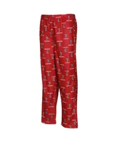 Wisconsin Badgers Big Boys Cardinal Team Logo Flannel Pajama Pants