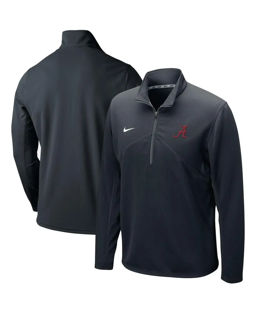 Men's Black Alabama Crimson Tide Primary Logo Training Performance Quarter-Zip Jacket