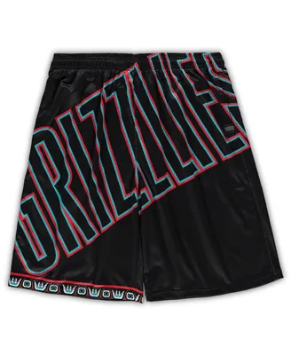 Men's Black Memphis Grizzlies Big and Tall Hardwood Classics Face 2.0 Shorts