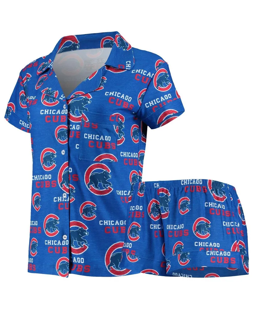 Kansas City Royals Concepts Sport Women's Zest Allover Print Button-Up Shirt  & Shorts Sleep Set - Royal