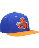 Men's Blue and Orange New York Knicks Upside Down Snapback Hat