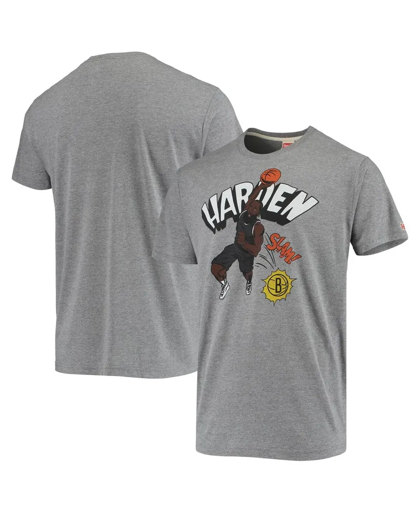 Men's James Harden Heather Gray Brooklyn Nets Comic Book Player Tri-Blend T-shirt