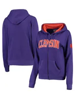 Women's Clemson Tigers Arched Name Full-Zip Hoodie