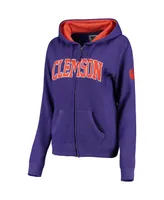 Women's Clemson Tigers Arched Name Full-Zip Hoodie