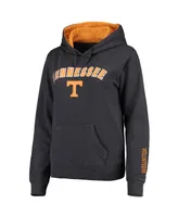 Women's Charcoal Tennessee Volunteers Arch and Logo 1 Pullover Hoodie