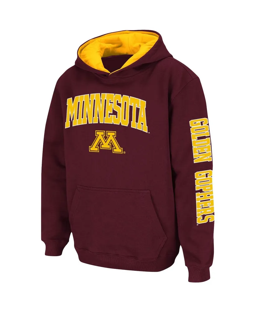 Big Boys Maroon Minnesota Golden Gophers 2-Hit Team Pullover Hoodie