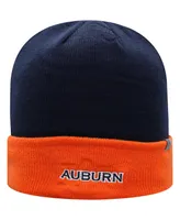 Men's Navy and Orange Auburn Tigers Core 2-Tone Cuffed Knit Hat