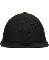 Men's Black Tampa Bay Buccaneers Black on Black Low Profile 59FIFTY Ii Fitted Hat