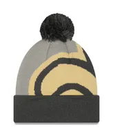 Men's Graphite New Orleans Saints Logo Whiz Redux Cuffed Knit Hat