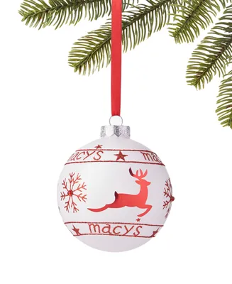 Macy's Glass Macy's Ball Ornament, Created for Macy's