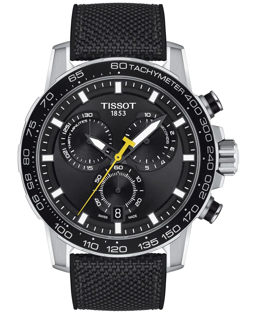 Tissot Men's Swiss Chronograph Supersport Textile Strap Watch 40mm