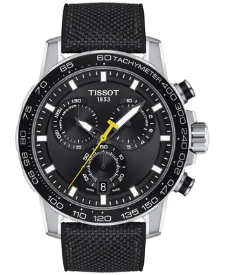 Tissot Men's Swiss Chronograph Supersport Textile Strap Watch 40mm