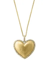 Effy Diamond Heart 18" Pendant Necklace (1/4 ct. t.w.) in 14k Gold