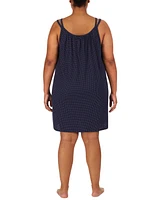 Lauren Ralph Plus Cotton Knit Double-Strap Nightgown