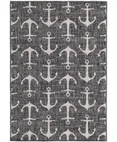 Bayshore Home Outdoor Shore Ahoy 7'10" x 11' Area Rug