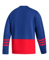 Men's Adidas Royal New York Rangers Logo Aeroready Pullover Sweater