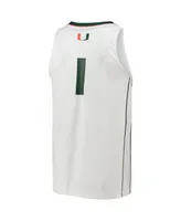 Adidas Men's Number 1 Miami Hurricanes Team Swingman Basketball Jersey