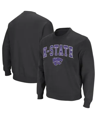 Colosseum Men's Kansas State Wildcats Arch and Logo Crew Neck Sweatshirt