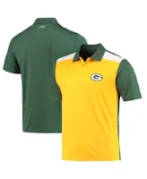 Men's Msx by Michael Strahan Gold, Green Green Bay Packers Challenge Color Block Performance Polo Shirt