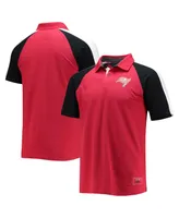 Men's Tommy Hilfiger Red, White Tampa Bay Buccaneers Holden Raglan Polo Shirt