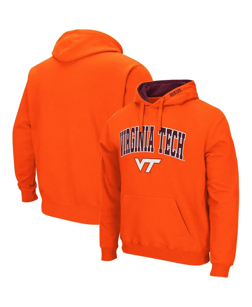 Men's Colosseum Orange Virginia Tech Hokies Arch and Logo 3.0 Pullover Hoodie