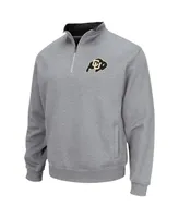 Men's Colosseum Heathered Gray Colorado Buffaloes Tortugas Team Logo Quarter-Zip Jacket