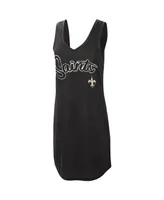 G-iii 4Her by Carl Banks Women's Black New Orleans Saints Off Season Swimsuit Cover-Up Dress