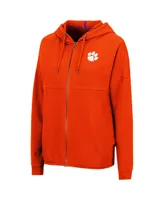 Women's Colosseum Orange Clemson Tigers 2-Hit Full-Zip Hoodie