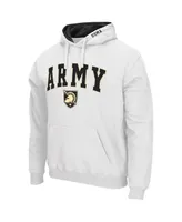 Men's Colosseum White Army Black Knights Arch and Logo 3.0 Pullover Hoodie