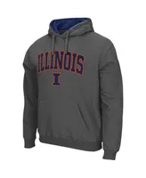 Men's Colosseum Illinois Fighting Illini Arch and Logo 3.0 Pullover Hoodie