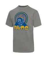 Men's Junk Food Graphite Los Angeles Rams Wonderland Infinity Vibe T-shirt
