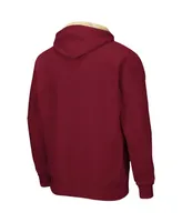 Men's Colosseum Garnet Florida State Seminoles Arch and Logo 3.0 Full-Zip Hoodie