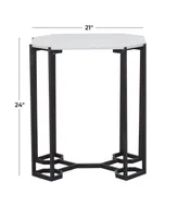 Iron Contemporary Accent Table