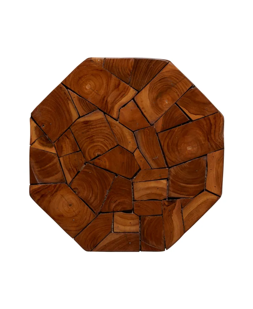 Teak Wood Contemporary Accent Table