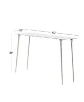 Aluminum Glam Console Table - Silver