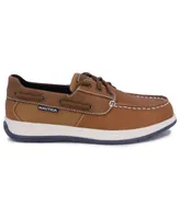 Nautica Little Boys Slip-On Boat Shoe with Decorative Laces